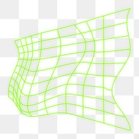 Square wireframe shape png sticker, transparent background