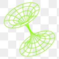 Neon wireframe shape png sticker, transparent background