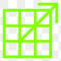 Arrow grid table png sticker, transparent background