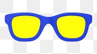 3D retro sunglasses png sticker, transparent background