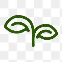 Plant png natural logo element sticker, transparent background