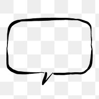 Speech bubble png clipart, drawing illustration, transparent background