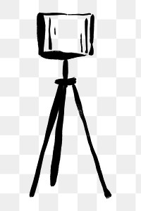 Camera tripod png clipart, drawing illustration, transparent background