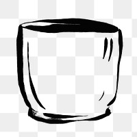 Cup doodle png clipart, drawing illustration, transparent background