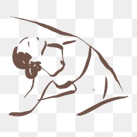 Yoga pose png sticker, drawing illustration, transparent background