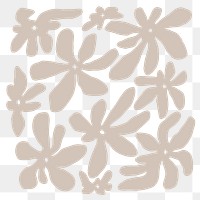 Floral pattern png overlay, transparent background