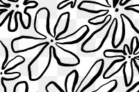 Flower pattern png overlay, transparent background