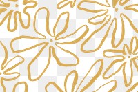 Yellow flower  png pattern overlay, transparent background