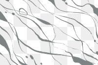 Png abstract wave background, gray design, transparent background