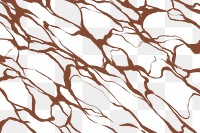 Png abstract wavy background, brown design, transparent background