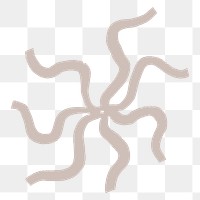 Abstract doodle png sticker, drawing illustration, transparent background
