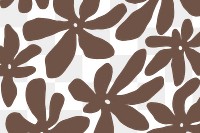 Brown flower  png pattern overlay, transparent background