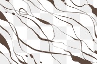 Png abstract wavy background, brown design, transparent background