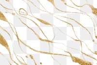 Png abstract wavy background, gold glitter design, transparent background