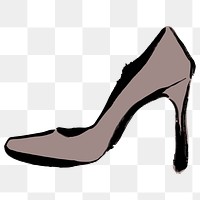 High heels png sticker, drawing illustration, transparent background