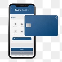 Mobile banking png sticker, transparent background
