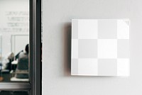 Square sign png mockup, transparent design