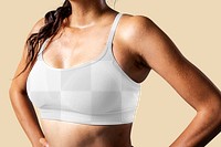 Sport bra png mockup, transparent design