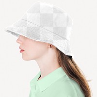 Bucket hat png mockup, transparent design 