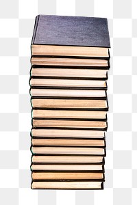 Book stack png sticker, transparent background