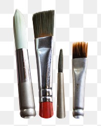 Paint brushes png sticker, transparent background