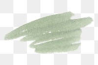 Watercolor brushstroke png sticker, green, transparent background