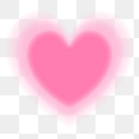 Pink heart png sticker, Valentine's day, transparent background