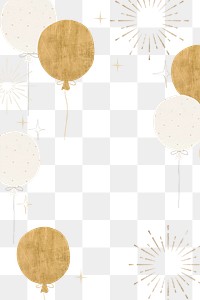 Birthday celebration png border, transparent background