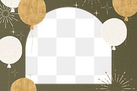 Birthday celebration png frame, transparent background