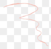 Scribble line png sticker, pink design, transparent background