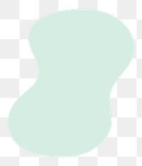 Blob shape png sticker, green design, transparent background