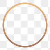 Gold circle png frame, transparent background