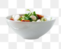 Salad bowl png sticker, transparent background