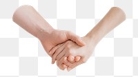 Holding hands png sticker, transparent background