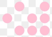 Pink dots png element, geometric shape design, transparent background