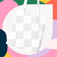 Tote bag png mockup, transparent design