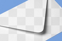 Envelope png mockup, blue design, transparent design