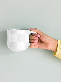 Png ceramic mug mockup, transparent design