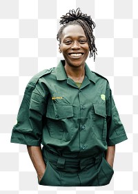 Female paramedic png sticker, transparent background