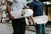 Skateboard png mockup, transparent design