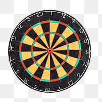 Dartboard png sticker, transparent background