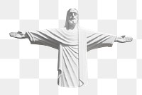 Png Christ the Redeemer statue, transparent background