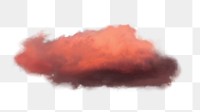 Pink cloud png sticker, transparent background