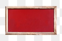 Red wooden board png sticker, transparent background