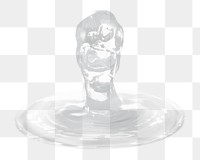 Water drop png sticker, transparent background