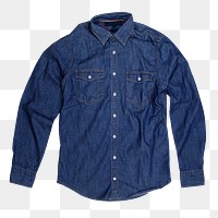 Denim shirt png sticker, transparent background