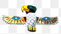 Indian eagle statue png sticker, transparent background