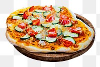 Italian pizza png sticker, transparent background