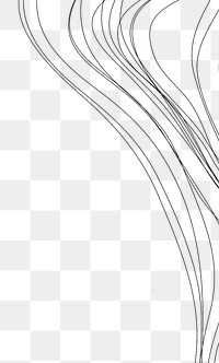 Aesthetic lines png border, transparent background