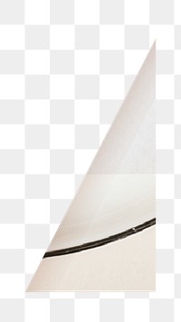 Beige triangle png sticker, transparent background